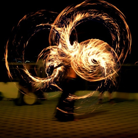 Огненное представление в Абхазии